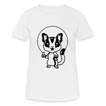 CHIEN CHAT ANIMAL DE COMPAGNIE - T-shirt respirant Femme - blanc - Devant - AI Model Female 172 dark (172cm)