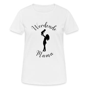 Werdende Mama - Frauen T-Shirt atmungsaktiv - Weiß - Vorne - AI Model Female 172 dark (172cm)
