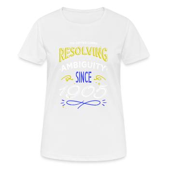 Écriture créative Joyeux Noël Cadeau Vélo - T-shirt respirant Femme - blanc - Devant - AI Model Female 172 dark (172cm)