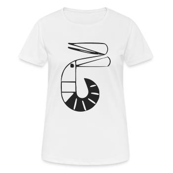 Stylized shrimp - Women's Breathable T-Shirt - white - Front - AI Model Female 172 dark (172cm)