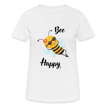 Bee Happy - Women's Breathable T-Shirt - white - Front - AI Model Female 172 dark (172cm)