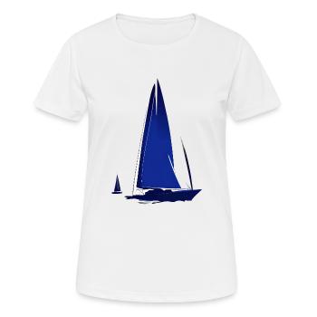 Segelsport Segler Segeln Segelschiff Segelboot - Frauen T-Shirt atmungsaktiv - Weiß - Vorne - AI Model Female 172 dark (172cm)