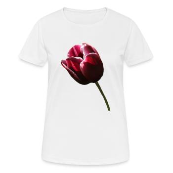 Tulpe Tulpen - Frauen T-Shirt atmungsaktiv - Weiß - Vorne - AI Model Female 172 dark (172cm)