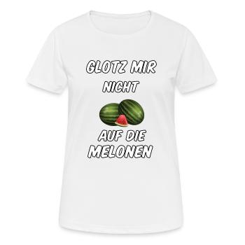 Melonen T Shirt - Frauen T-Shirt atmungsaktiv - Weiß - Vorne - AI Model Female 172 dark (172cm)