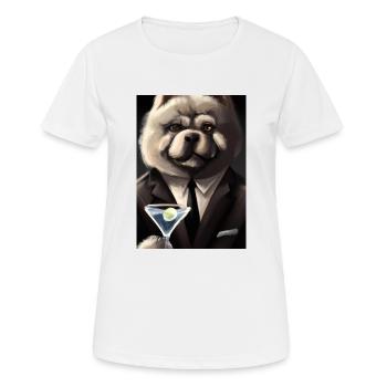 Chow Chow Anzug Martini - Frauen T-Shirt atmungsaktiv - Weiß - Vorne - AI Model Female 172 dark (172cm)
