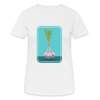 Bund Knoblauch - Frauen T-Shirt atmungsaktiv - Weiß - Vorne - AI Model Female 172 dark (172cm)