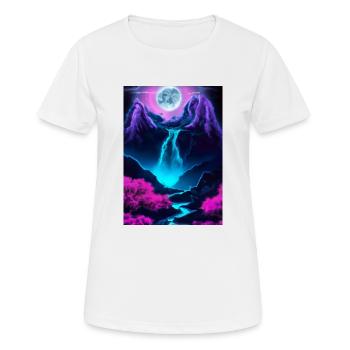 Mystischer Wasserfall - Frauen T-Shirt atmungsaktiv - Weiß - Vorne - AI Model Female 172 dark (172cm)