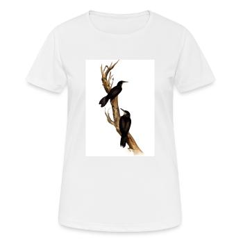 Vögel auf einem Zweig - Frauen T-Shirt atmungsaktiv - Weiß - Vorne - AI Model Female 172 dark (172cm)