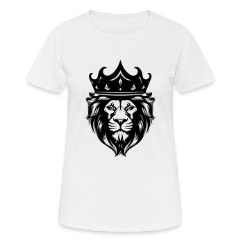 Löwe Löwenkopf Raubtier - Frauen T-Shirt atmungsaktiv - Weiß - Vorne - AI Model Female 172 dark (172cm)