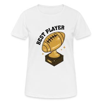 Best football player trophy number one - Frauen T-Shirt atmungsaktiv - Weiß - Vorne - AI Model Female 172 dark (172cm)