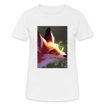 Niedliche Fuchs-Malerei - Frauen T-Shirt atmungsaktiv - Weiß - Vorne - AI Model Female 172 dark (172cm)