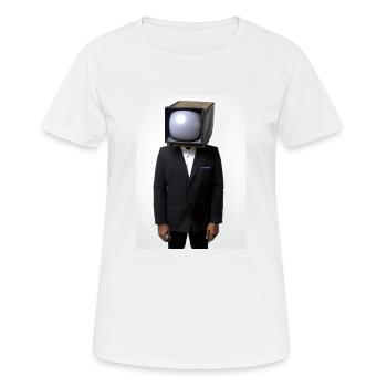 Anzug Tube TV Mann - Frauen T-Shirt atmungsaktiv - Weiß - Vorne - AI Model Female 172 dark (172cm)