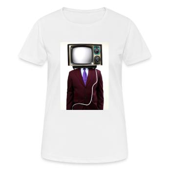 Anzug Tube TV Mann - Frauen T-Shirt atmungsaktiv - Weiß - Vorne - AI Model Female 172 dark (172cm)