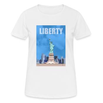 Freiheitsstatue - Frauen T-Shirt atmungsaktiv - Weiß - Vorne - AI Model Female 172 dark (172cm)