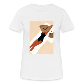 Frauen Sommerhut Bikini - Frauen T-Shirt atmungsaktiv - Weiß - Vorne - AI Model Female 172 dark (172cm)