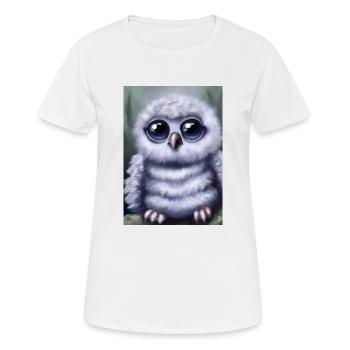 Baby-Kauz - Frauen T-Shirt atmungsaktiv - Weiß - Vorne - AI Model Female 172 dark (172cm)