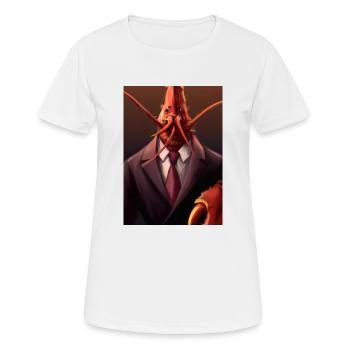 Hummer im Anzug - Frauen T-Shirt atmungsaktiv - Weiß - Vorne - AI Model Female 172 dark (172cm)