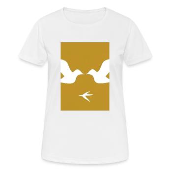 Liebende Vögel - Frauen T-Shirt atmungsaktiv - Weiß - Vorne - AI Model Female 172 dark (172cm)