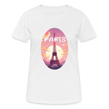 Pastel pink Paris - Women's Breathable T-Shirt - white - Front - AI Model Female 172 dark (172cm)