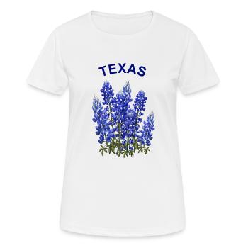 TEXAS BLUE BONNETS - Women's Breathable T-Shirt - white - Front - AI Model Female 172 dark (172cm)