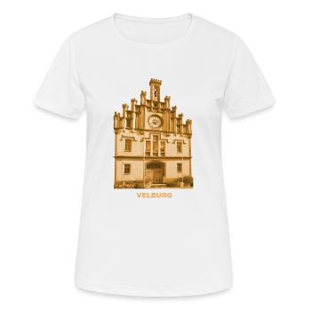 Hôtel de ville de Velburg Haut-Palatinat Bavière - T-shirt respirant Femme - blanc - Devant - AI Model Female 172 dark (172cm)