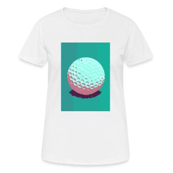 Retro-Golfball - Frauen T-Shirt atmungsaktiv - Weiß - Vorne - AI Model Female 172 dark (172cm)