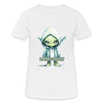 I'M SO CRAZY - Women's Breathable T-Shirt - white - Front - AI Model Female 172 dark (172cm)