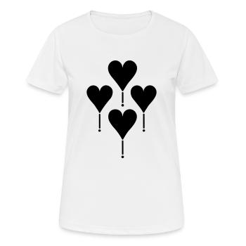 Herz-Luftballons - Frauen T-Shirt atmungsaktiv - Weiß - Vorne - AI Model Female 172 dark (172cm)