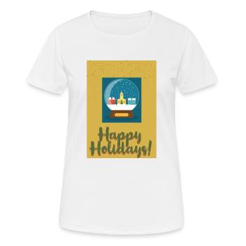 Snow around the globe - Women's Breathable T-Shirt - white - Front - AI Model Female 172 dark (172cm)