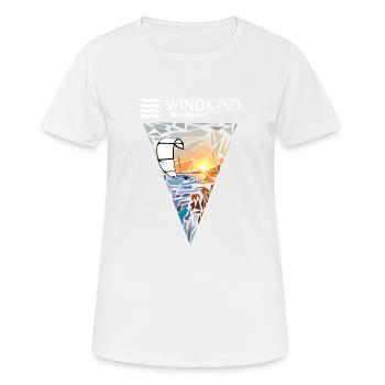 Kitesurfers - Women's Breathable T-Shirt - white - Front - AI Model Female 172 dark (172cm)