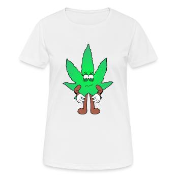 Der Bloom - Weed Cannabis Stoned Hanf Marihuana - Frauen T-Shirt atmungsaktiv - Weiß - Vorne - AI Model Female 172 dark (172cm)
