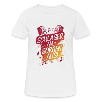 Schlager on on, inquiet ! Mélomanes - T-shirt respirant Femme - blanc - Devant - AI Model Female 172 dark (172cm)