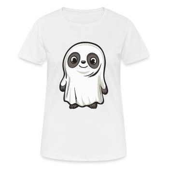 Faultier Halloween Lustig Geist - Frauen T-Shirt atmungsaktiv - Weiß - Vorne - AI Model Female 172 dark (172cm)