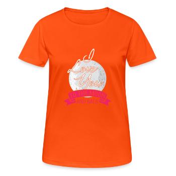 I love you to the moon and back couples - Women's Breathable T-Shirt - neon orange - Front - AI Model Female 172 dark (172cm)