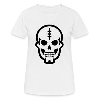 Tête de mort - T-shirt respirant Femme - blanc - Devant - AI Model Female 172 dark (172cm)