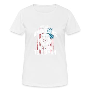 We Are Americans 4th of July Freedom Pride - Women's Breathable T-Shirt - white - Front - AI Model Female 172 dark (172cm)