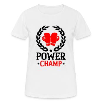 Champion de boxe - T-shirt respirant Femme - blanc - Devant - AI Model Female 172 dark (172cm)