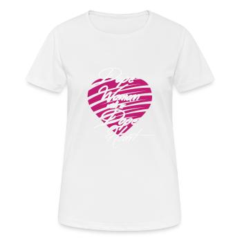 Starke Frau Mit Einem Starken Herzen - Frauen T-Shirt atmungsaktiv - Weiß - Vorne - AI Model Female 172 dark (172cm)