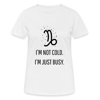 Symbole du Capricorne avec ironie - T-shirt respirant Femme - blanc - Devant - AI Model Female 172 dark (172cm)