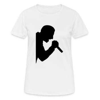 singer - Frauen T-Shirt atmungsaktiv - Weiß - Vorne - AI Model Female 172 dark (172cm)