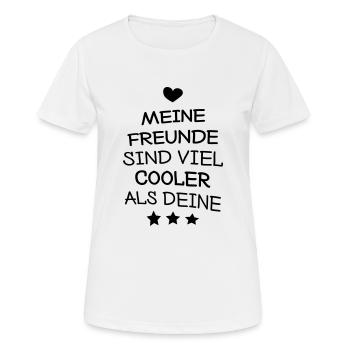 Meine Freunde - Frauen T-Shirt atmungsaktiv - Weiß - Vorne - AI Model Female 172 dark (172cm)
