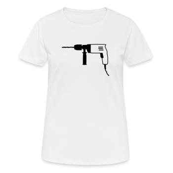 tool - Women's Breathable T-Shirt - white - Front - AI Model Female 172 dark (172cm)