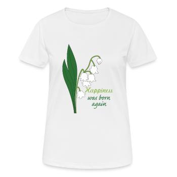 muguet fleur - T-shirt respirant Femme - blanc - Devant - AI Model Female 172 dark (172cm)