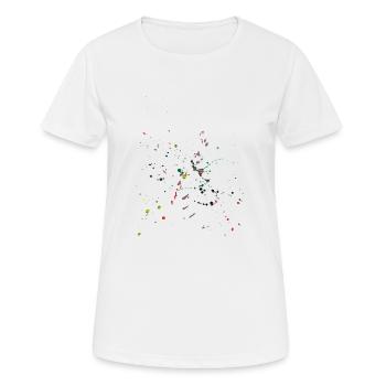Farbkleckse - Frauen T-Shirt atmungsaktiv - Weiß - Vorne - AI Model Female 172 dark (172cm)