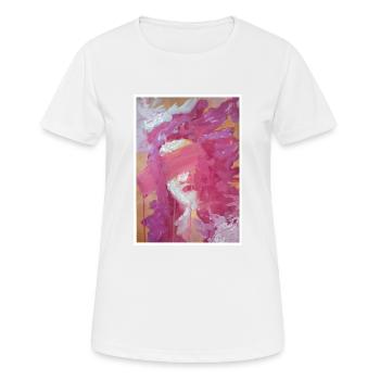 Reproduction d'art originale "Souffrance" - T-shirt respirant Femme - blanc - Devant - AI Model Female 172 dark (172cm)