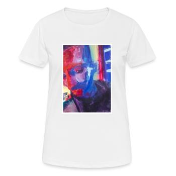Original Kunstdruck "LSD" - Frauen T-Shirt atmungsaktiv - Weiß - Vorne - AI Model Female 172 dark (172cm)
