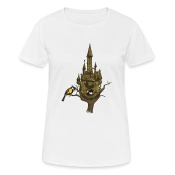 Nid d'amour - T-shirt respirant Femme - blanc - Devant - AI Model Female 172 dark (172cm)