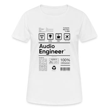 Audio Engineer - Women's Breathable T-Shirt - white - Front - AI Model Female 172 dark (172cm)