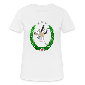 Hosenlupf Schwinger Schwingen - Frauen T-Shirt atmungsaktiv - Weiß - Vorne - AI Model Female 172 dark (172cm)