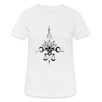 Waage Sternzeichen - Frauen T-Shirt atmungsaktiv - Weiß - Vorne - AI Model Female 172 dark (172cm)